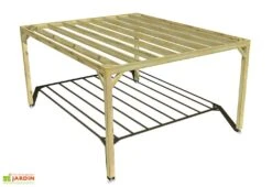 Pergola En Bois Traité Autoclave Autoportée Toit Plat - 4 M -Promos Grillet Jardin Boutique 4x5 cubique pergola bois plongeant
