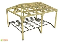 Pergola En Bois Autoportée Traité Autoclave Toit Quatre Pentes - 5 M -Promos Grillet Jardin Boutique 5x4 4pents pergola bois plongeant