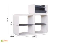 Barbecue Design En Béton SUN04 -Promos Grillet Jardin Boutique barbecue beton hydrofuge modulable blanc sun04