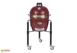 Barbecue Kamado En Céramique Monolith Junior + Chariot -Promos Grillet Jardin Boutique barbecue ceramique chariot monolith junior rouge
