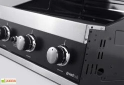 Barbecue Gaz Encastrable Acier Noir Premium G3 Built-In -Promos Grillet Jardin Boutique barbecue gaz grandhall premium encastrable g3 4