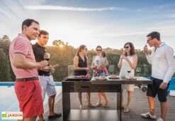 Barbecue Métal GOB01 -Promos Grillet Jardin Boutique barbecue metal avec plateau mobile en metal peint