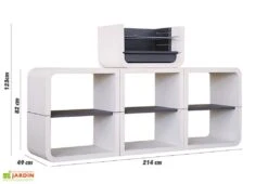 Barbecue Design En Béton SUN06 7 Barbecue Design En Béton SUN06 -Promos Grillet Jardin Boutique barbecue modulable beton hydrofuge blanc sun06