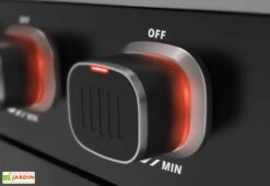 Barbecue Au Gaz En Inox Mercury 4T Noir Mat – 150 X 61 X 112 Cm -Promos Grillet Jardin Boutique boutons retroeclaires barbecue 2