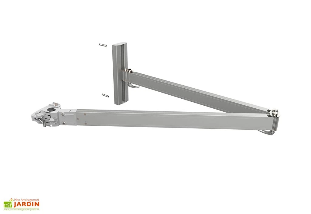 Parasol Mural Rond 270 Cm + Bras Classique - Wallflex Toile Solidum 2 Parasol Mural Rond 270 Cm + Bras Classique - Wallflex Toile Solidum – Image 2