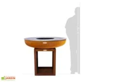 Braséro Barbecue En Acier Et Inox Avec Bûcher Ø102 Cm – Carus L -Promos Grillet Jardin Boutique brasero acier barbecue grille cuisson remundi carus l