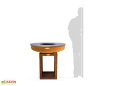 Braséro Barbecue En Acier Et Inox Avec Bûcher Ø82 Cm – Carus M -Promos Grillet Jardin Boutique brasero acier barbecue grille cuisson remundi carus m