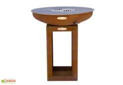 Braséro Barbecue En Acier Et Inox Avec Bûcher Ø62 Cm – Carus S