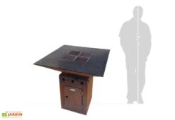 Braséro Barbecue En Acier Et Inox L102 Cm H84 Cm – Cube L -Promos Grillet Jardin Boutique brasero acier barbecue grille cuisson remundi cube l