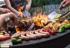 Braséro Barbecue En Acier Et Inox Ø102 Cm H84 Cm – Nero L84 -Promos Grillet Jardin Boutique brasero acier barbecue grille cuisson remundi nero l 2