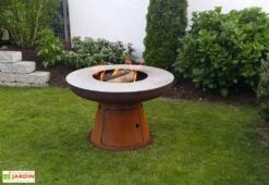 Braséro Barbecue En Acier Et Inox Ø102 Cm H68 Cm – Nero L68 -Promos Grillet Jardin Boutique brasero acier barbecue grille cuisson remundi nero l68 1