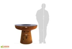 Braséro Barbecue En Acier Et Inox Ø102 Cm H84 Cm – Nero L84 -Promos Grillet Jardin Boutique brasero acier barbecue grille cuisson remundi nero l84