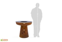 Braséro Barbecue En Acier Et Inox Ø82 Cm H79 Cm – Nero M -Promos Grillet Jardin Boutique brasero acier barbecue grille cuisson remundi nero m