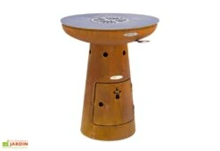 Braséro Barbecue En Acier Et Inox Ø62 Cm H75 Cm – Nero S