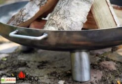 Braséro En Acier Bali + Grille De Cuisson (plusieurs Dimensions) -Promos Grillet Jardin Boutique brasero acier noir brut bali grille cuisson 2 1