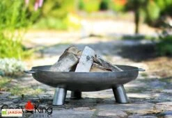 Braséro En Acier Bali + Grille De Cuisson (plusieurs Dimensions) -Promos Grillet Jardin Boutique brasero acier noir brut bali grille cuisson 3 1