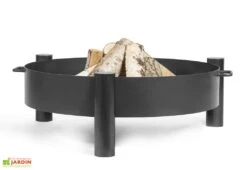 Braséro En Acier Haiti + Grille De Cuisson (plusieurs Dimensions) -Promos Grillet Jardin Boutique brasero acier noir brut haiti grille cuisson 2