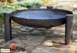 Braséro En Acier Palma + Grille De Cuisson (plusieurs Dimensions) -Promos Grillet Jardin Boutique brasero acier noir brut palma grille cuisson 3