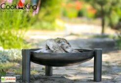 Braséro En Acier Palma + Grille De Cuisson (plusieurs Dimensions) -Promos Grillet Jardin Boutique brasero acier noir brut palma grille cuisson 4