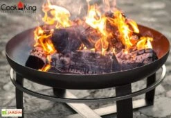 Braséro En Acier Viking + Grille De Cuisson (plusieurs Dimensions) -Promos Grillet Jardin Boutique brasero acier noir brut viking grille cuisson 4