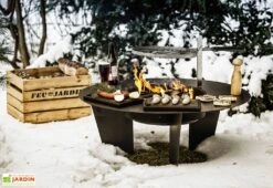 Braséro Barbecue En Acier Olymp 100 Cm + Grille De Cuisson -Promos Grillet Jardin Boutique brasero barbecue acier olymp 100cm grille cuisson 1