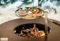 Braséro Barbecue En Acier Olymp 100 Cm + Grille De Cuisson -Promos Grillet Jardin Boutique brasero barbecue acier olymp 100cm grille cuisson 3