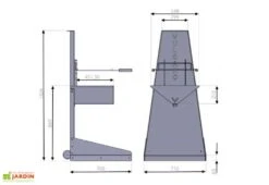 Braséro Barbecue Vulcano Design Acier -Promos Grillet Jardin Boutique brasero bbq vulcano 4