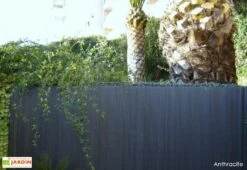 Brise-vue En PVC Canisse Double Face 1,80 X 2,50 M -Promos Grillet Jardin Boutique brise vue pvc anthracite 2