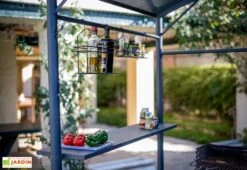 Carport Abri Pour Barbecue Acier Galvanisé Et époxy 2,5 X 1,35 M 9 Carport Abri Pour Barbecue Acier Galvanisé Et époxy 2,5 X 1,35 M -Promos Grillet Jardin Boutique carport barbecue acier accessoirs