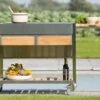 Chariot Pour Cuisine Extérieure Aluminium Et Teck TomBoy Duo