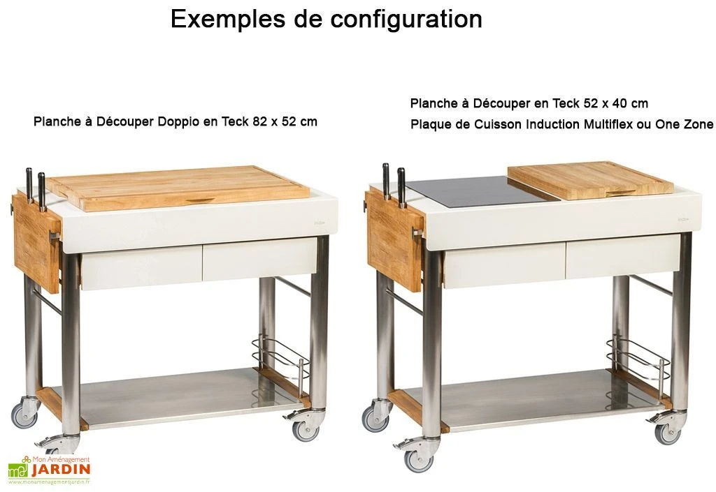 Chariot Pour Cuisine Extérieure Aluminium Et Teck ServeBoy Duo 2 Chariot Pour Cuisine Extérieure Aluminium Et Teck ServeBoy Duo – Image 2