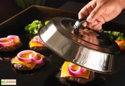 Blackstone Kit Hamburger Pour Plancha – 3 Pièces 9 Blackstone Kit Hamburger Pour Plancha – 3 Pièces -Promos Grillet Jardin Boutique cloche steak hache pour plancha