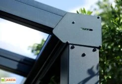 Pergola Aluminium Gris Et Polycarbonate - Stockholm | Palram – Canopia -Promos Grillet Jardin Boutique connecteurs pergola stockholm canopia palram