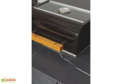 Cuisine Extérieure Professionnelle à 4 Modules GREY CANA Style + Housse -Promos Grillet Jardin Boutique cuisine exterieure grise en ceramique avec 4 modules cana style avec housse offerte cana concept 2