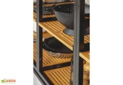 Cuisine Extérieure Professionnelle 5 Modules Grey CANA Classic + Housse -Promos Grillet Jardin Boutique cuisine exterieure professionnelle 5 modules grise bois acier cana classic avec housse de protection offerte cana concept 3