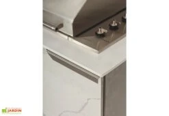 Cuisine Extérieure Professionnelle à 5 Modules Silver White CANA Concept + Housse -Promos Grillet Jardin Boutique cuisine exterieure professionnelle blanche effet marbre avec 5 modules silver white cana style avec housse offerte cana concept 3