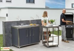 Cuisine Extérieure Avec Réfrigérateur Et évier – MO 120 A -Promos Grillet Jardin Boutique cuisine exterieure stengel 120a frigo evier 1