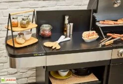 Desserte Extérieure En Métal Fidgi – L 60 X L 45,5 X H 108 Cm -Promos Grillet Jardin Boutique desserte integrable fidgi3 4