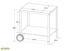 Desserte D'extérieur En Acier époxy Media S – L 81 X L 65 X H 80 Cm -Promos Grillet Jardin Boutique desserte media s 1