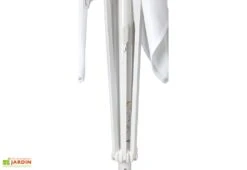 Parasol En Aluminium Laqué Et Toile En Oléfine 250 X 250 Cm - Eolo -Promos Grillet Jardin Boutique detail actionnage parasol eolo blanc