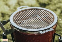 Barbecue Kamado En Céramique Monolith Junior + Chariot -Promos Grillet Jardin Boutique details barbecue ceramique chariot monolith junior rouge