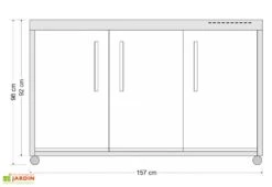 Cuisine Extérieure Avec Réfrigérateur Et Plaque à Induction – MO 150 -Promos Grillet Jardin Boutique dimensions cuisine exterieure stengel 150 frigo plaques