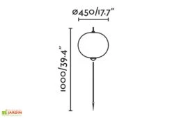 Luminaire Extérieur En Aluminium Et EPDM ⌀ 45 Cm - Saigon 5 Luminaire Extérieur En Aluminium Et EPDM ⌀ 45 Cm - Saigon -Promos Grillet Jardin Boutique dimensions lampe exterieure faro saigon