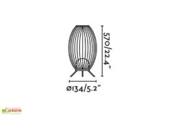 Luminaire Extérieur LED En Aluminium 13 X 57 Cm - Cage -Promos Grillet Jardin Boutique dimensions luminaire exterieur led faro cage