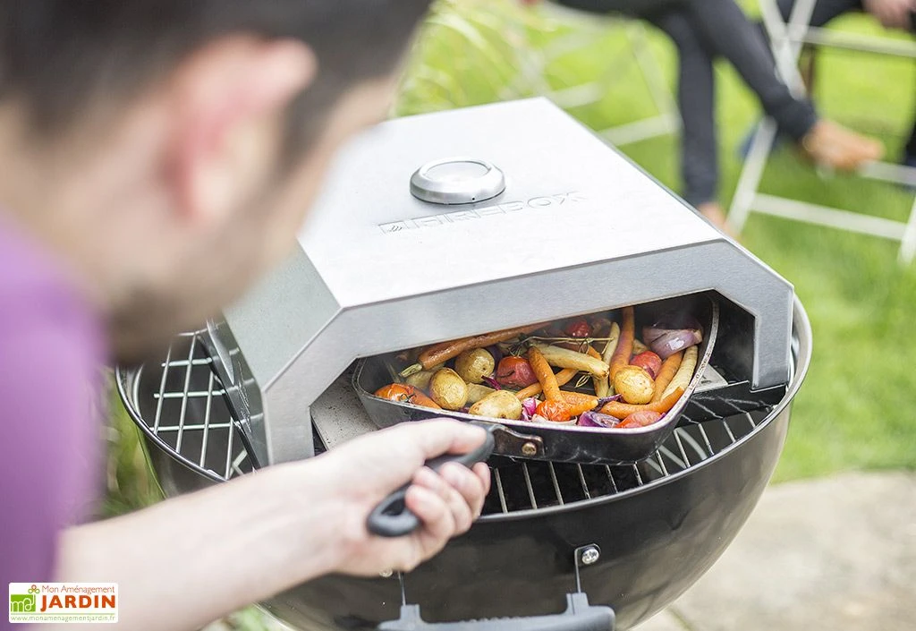 Four à Pizza Pour Barbecue Gaz Et Charbon De Bois En Acier 35 X 40 Cm 5 Four à Pizza Pour Barbecue Gaz Et Charbon De Bois En Acier 35 X 40 Cm – Image 5