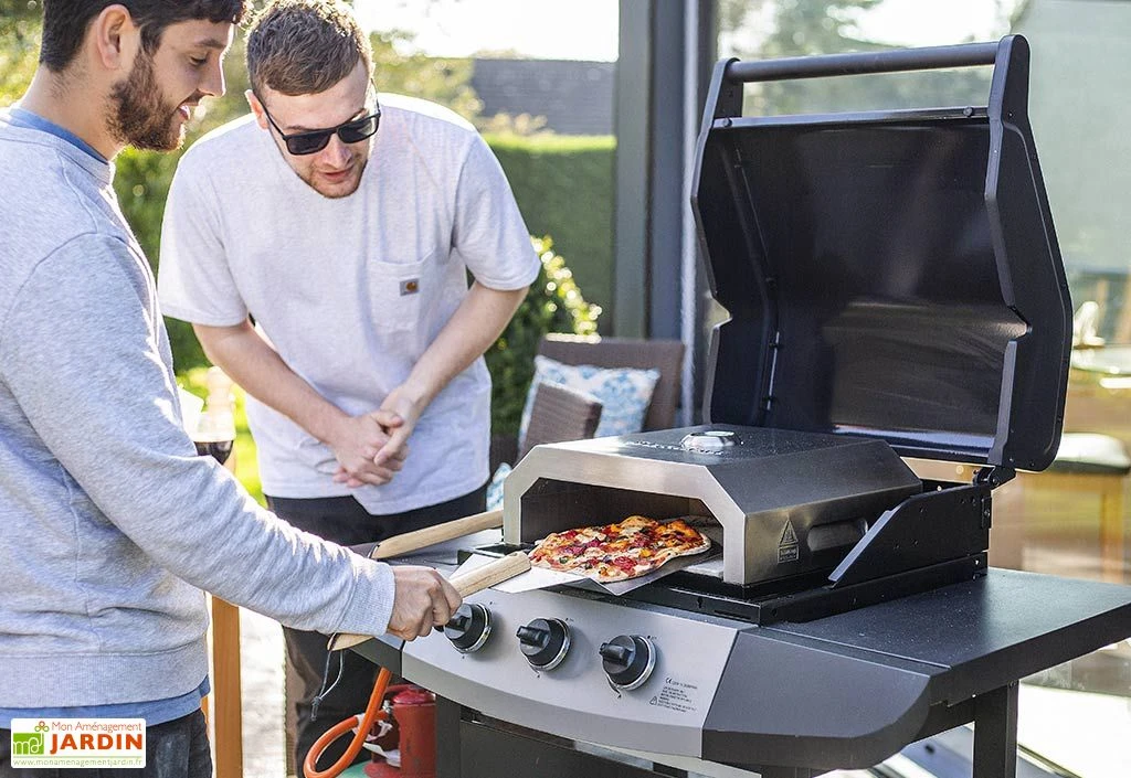 Four à Pizza Pour Barbecue Gaz Et Charbon De Bois En Acier 35 X 40 Cm 6 Four à Pizza Pour Barbecue Gaz Et Charbon De Bois En Acier 35 X 40 Cm – Image 6