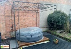 Gloriette En Fer Forgé Carrée – Toit Plat 2,40 M