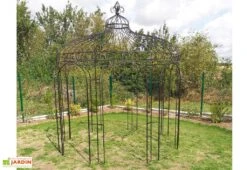 Gloriette En Fer Forgé - Fleurdelisée ∅ 3,00 M -Promos Grillet Jardin Boutique gloriette fer forge jardin 3m