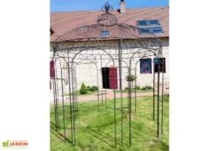 Gloriette En Fer Forgé - Fleurdelisée ∅ 3,00 M -Promos Grillet Jardin Boutique gloriette fer forge noir