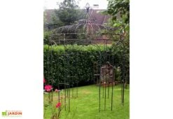 Gloriette En Fer Forgé - Fleurdelisée ∅ 2,40 M -Promos Grillet Jardin Boutique gloriette ronde fer forge brut godart ferronnerie